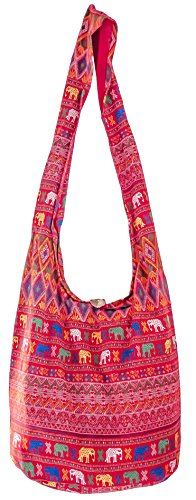 CCcollections Beuteltasche aus Reiner Baumwolle, mehr als 40 Verschiedene, wiederverwertbare Einkaufstasche für einen umweltbewussten Lebenstil, Umhängetaschen (Aztec SD Red) von CCcollections