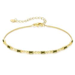 CDE Gold Armband Damen 925 Sterling Silber 14k Vergoldet Zirkonia Infinity Armbänder Damen Verstellbar Armkette Schmuck Muttertag Valentinstag Geburtstag Weihnachten Geschenke für Sie Frauen Mama von CDE