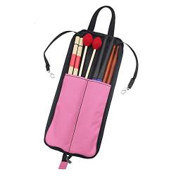 CDQL Drumstick-Tasche, IRIN, 5 Farben Erhältlich, Drumstick-Kordelzug-Tasche, Drumstick-Aufbewahrung, Hängetasche, Tragbare Drumstick-Handtasche mit Griff (Rosa) von CDQL