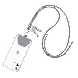 CE-LINK für Handykette Band Schlüsselband Universal Schlüsselkette Schlüsselanhänger Halsband Anhänger mit Kordel mit iPhone/Samsung/Huawei/Xiaomi/Blackview/Moto/OnePlus/LG - Grau von CE-LINK