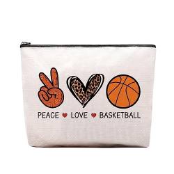 CEASQVAA Make-up-Kosmetiktasche für Damen, Kollegen, Geburtstagsgeschenk, Make-up-Tasche, Geschenk für Kollegen und Freunde, Basketball von CEASQVAA