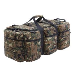 CECKQUE 105l Military Duffle Bag Große Größe, Extra Große Einsatzarmee Taktische Duffle Bag Für Männer, Heavy Duty Duffle Bag Für Reisen Jagd Camping Lagerung, Large - Camo 2, Militärischer Stil von CECKQUE