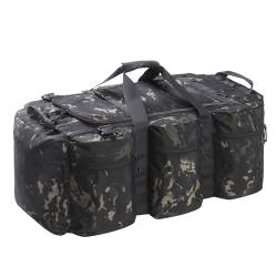 CECKQUE 105l Military Duffle Bag Große Größe, Extra Große Einsatzarmee Taktische Duffle Bag Für Männer, Heavy Duty Duffle Bag Für Reisen Jagd Camping Lagerung, Large - Camo Olive, extra large, von CECKQUE