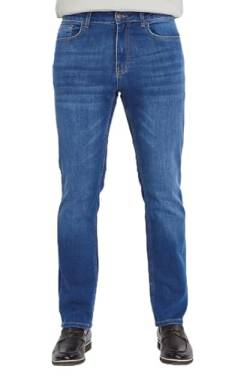 CEDY DENIM - Herren Jeans Regular Fit Stretch, Jeanshose Herren, Basic High Waist Straight Männer Hosen CD336 (30W/32L, Hellblau) von CEDY DENIM