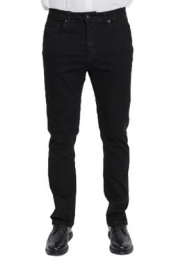 CEDY DENIM - Herren Jeans Regular Fit Stretch, Jeanshose Herren, Basic High Waist Straight Männer Hosen CD336 (31W/32L, Schwarz) von CEDY DENIM