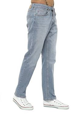 CEDY DENIM - Herren Jeans Regular Fit Stretch, Jeanshose Herren, Basic High Waist Straight Männer Hosen CD336 (32W/30L, Eisblau) von CEDY DENIM