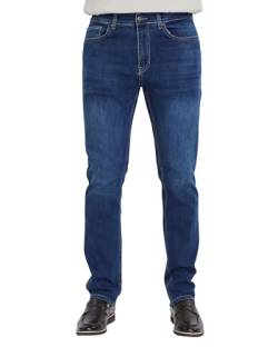 CEDY DENIM - Herren Jeans Regular Fit Stretch, Jeanshose Herren, Basic High Waist Straight Männer Hosen CD336 (32W/32L, Blau) von CEDY DENIM