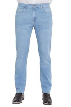 CEDY DENIM - Herren Jeans Regular Fit Stretch, Jeanshose Herren, Basic High Waist Straight Männer Hosen CD336 (33W/30L, Eisblau) von CEDY DENIM