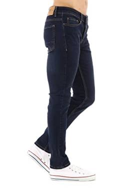 CEDY DENIM - Herren Jeans Slim Fit Stretch, Jeanshose Herren, Mid Rise Tapered Hosen Männer CD300 (31W/30L, Dunkel Navyblau) von CEDY DENIM