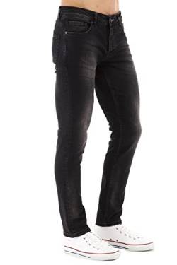 CEDY DENIM - Herren Jeans Slim Fit Stretch, Jeanshose Herren, Mid Rise Tapered Hosen Männer CD300 (38W/32L, Anthrazit) von CEDY DENIM