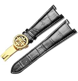 CEKGDB Uhrenarmband aus echtem Leder für Patek Philippe 5711 5712G, wasserdicht, schweißfest, konkave Faltschnalle, 25 mm Armband, 25-13mm, Achat von CEKGDB