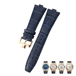 CEKGDB Uhrenarmband für Vacheron Constantin Overseas Schwarz Blau Braun Bambusmaserung 25 mm echtes Leder konvexe Schnittstelle Uhrenarmband, Einheitsgröße, Achat von CEKGDB