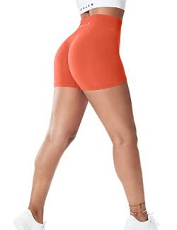 CELER Damen Workout-Shorts, Chemie, nahtlos, Scrunch Butt Gym Shorts, hohe Taille, Yoga Athletic Booty Shorts, Sonnenaufgang, Klein von CELER