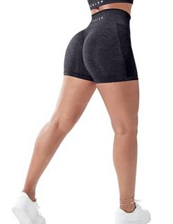 CELER Damen Workout Shorts Nahtlose Scrunch Butt Gym Shorts Hohe Taille Yoga Athletic Booty Shorts, Shadow Waters, Klein von CELER