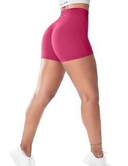 CELER Damen Workout Shorts Nahtlose Scrunch Butt Gym Shorts Hohe Taille Yoga Athletic Booty Shorts, Virtual Pink, Mittel von CELER