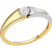 CELESTA® Damen Ring, 375er Gelbgold, bicolor, 54 von CELESTA