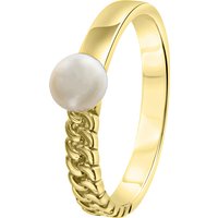 CELESTA® Damen Ring, 925er Silber mit Süsswasserzuchtperle, gold, 60 von CELESTA