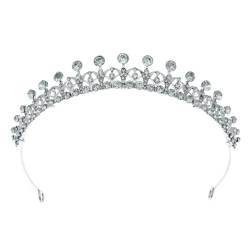 CEMELI 130 * 20mm Barock Kristall Braut Krone Für Hochzeit Tiara Prinzessin Königin Krone Strass Braut Stirnband von CEMELI