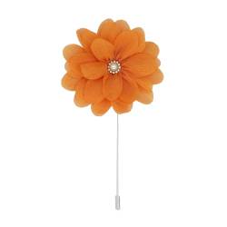 CEMELI 8 * 11 cm 6/12 stücke Perle Silber Seide Chiffon Stoff Blume Anstecknadel Abzeichen Blume Corsage Satin Blume Anstecknadel Brosche Pin Für Frauen Braut von CEMELI