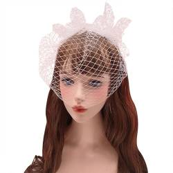 Perlen-Spitze-Perlen-Vogelkäfig-Schleier für Hochzeit Hut Brautparty Stirnband Haarnetz von CEMELI