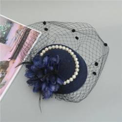 Perlen-Vogelkäfig-Schleier für Hochzeit Hut Brautparty Stirnband Haarnetz Kopfschmuck von CEMELI