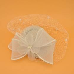 Retro Kopf Schmuck Abendessen Perle Vogelkäfig Schleier für Hochzeit Hut Braut Party Stirnband Haar Mesh von CEMELI