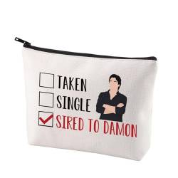 CENWA Vampir-inspiriertes Geschenk Vampir-Fans Geschenk genommen Single Sired to Damon Make-up-Tasche für Frauen Mädchen Team Damon Geschenk, Sired nach Damon B von CENWA