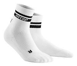 CEP – 80's COMPRESSION MID CUT SOCKS für Herren | Retrosocken für dein Workout in weiß / schwarz | Größe V von CEP