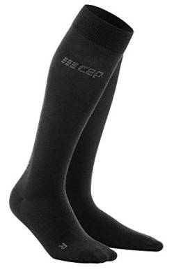 CEP – ALLDAY RECOVERY COMPRESSION SOCKS für Damen | Merino Socken mit Kompression in anthrazit | Größe III von CEP