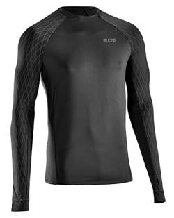 CEP Cold Weather Shirt für Herren | Atmungsaktives Langarm Funktionsshirt in schwarz mit Reflektor Panels | Größe XL von CEP