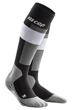 CEP - Herren Merino Skisocken mit Kompression | Grau | Größe V | XL | Merino Socken Skiing mit Polsterung | Anti Blasen Skisocken Merinowolle von CEP