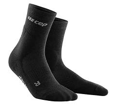 CEP - Merino Laufsocken Damen mit Kompression COLD WEATHER MID CUT schwarz, Gr. L, mittelhohe Kompressionssocken mit Merino Wolle für kalte Temperaturen, Sport Wintersocken für Stabilität von CEP