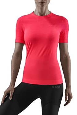 CEP – Run Ultralight Shirt Short Sleeve für Damen | Atmungsaktives Kurzarm Laufshirt mit perfektem pink | Größe S von CEP
