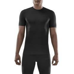 CEP – Run Ultralight Shirt Short Sleeve für Herren | Atmungsaktives Kurzarm Laufshirt mit perfektem Black | Größe L von CEP