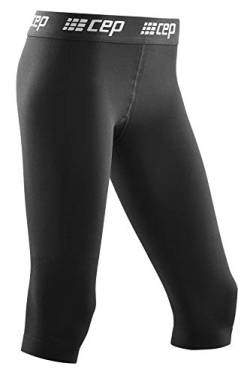 CEP – SKI 3/4 Base Tights für Damen | Warme Skiunterwäsche mit Kompression in schwarz | Größe XL von CEP