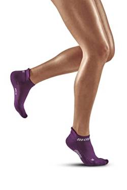 CEP - THE RUN COMPRESSION SOCKS NO SHOW für Damen | Extra Kurze Laufsocken mit Kompression in violett | Regenerierende Kompressionssocken für Frauen | Gr. III | M von CEP