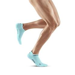 CEP - THE RUN COMPRESSION SOCKS NO SHOW für Herren | Extra kurze Laufsocken mit Kompression in hellblau | Regenerierende Kompressionssocken für Männer | Gr. IV | L von CEP