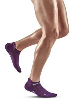 CEP - THE RUN COMPRESSION SOCKS NO SHOW für Herren | Extra kurze Laufsocken mit Kompression in violett | Regenerierende Kompressionssocken für Männer | Gr. III | M von CEP