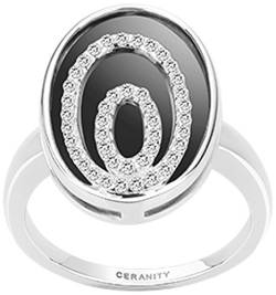 CERANITY Damen-Ring Sterling-Silber 925 Zirkonia-T, 52, 12-Nr. 0080 von CERANITY