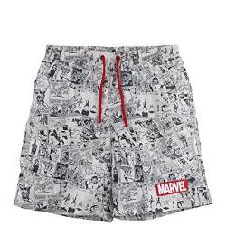 CERDÁ LIFE'S LITTLE MOMENTS Herren Badehosen für Kinder Motiven Bedruckt | Aus 85% Polyester und 15% Elastan Hergestellt-Offizielle Lizenz von Marvel, Hellgrau, M von CERDÁ LIFE'S LITTLE MOMENTS