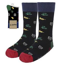 CERDÁ LIFE'S LITTLE MOMENTS Herren Baumwolle | Harry Potter Lange Socken Bunt Offizieller Lizenz, Mehrfarbig, 40-46 von CERDÁ LIFE'S LITTLE MOMENTS