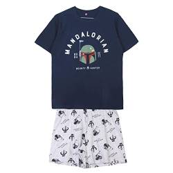 CERDÁ LIFE'S LITTLE MOMENTS Herren Star Wars Schlafanzug 100% Baumwolle, 2-teilig [T-Shirt + Hose, Pyjama] – offizielles Disney-Lizenzprodukt, Marineblau, L von CERDÁ LIFE'S LITTLE MOMENTS