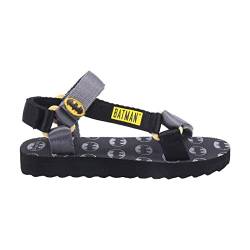 CERDÁ LIFE'S LITTLE MOMENTS Junge mit Motiven von der Hauptfiguren Batman Bedruckt | Sommer Sandalen aus PVC mit Fersenverschluss-Offizielle Lizenz DC, Schwarz, 29 EU von CERDÁ LIFE'S LITTLE MOMENTS