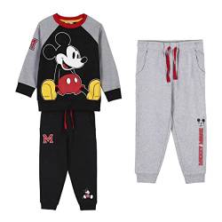 CERDÁ LIFE'S LITTLE MOMENTS Jungen Mickey Mouse Kinder Jogginganzug Sweatshirt und Zwei Sporthosen Trainingsanzug, Schwarz, 4 Jahre von CERDÁ LIFE'S LITTLE MOMENTS