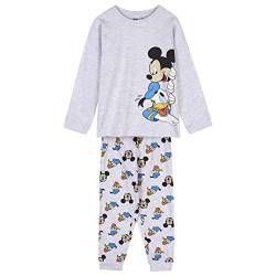 CERDÁ LIFE'S LITTLE MOMENTS Jungen Micky Maus und Donald Schlafanzug Winter Kinder Pyjama 100% Baumwolle mit Langarm T-Shirt und Langer Hose Pyjamaset, Grau, 4 Jahre von CERDÁ LIFE'S LITTLE MOMENTS