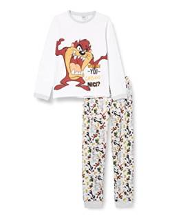 CERDÁ LIFE'S LITTLE MOMENTS Jungen Pyjama Familier Jeu d'Hiver de Taz des Looney Tunes 100% Coton Avec T-Shirt et Pantalon-Licence Officielle Warner Bros Pyjamaset, Blanc, 10 ans von CERDÁ LIFE'S LITTLE MOMENTS