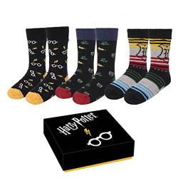 Harry Potter Unisex 146037 Füßlinge, Standard, 40-46 (3er Pack) von CERDÁ LIFE'S LITTLE MOMENTS