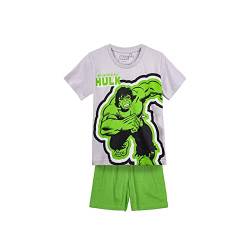 Schlafanzug für Kinder Hulk - Weiß und Grün - Größe 6 Jahre - Kinderschlafanzüge aus 100% Baumwolle - Mit Hulk-Aufdruck - Original Produkt in Spanien Designed von CERDÁ LIFE'S LITTLE MOMENTS