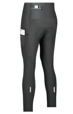 CEROTIPOLAR Thermo-Fleece-Fahrradstrumpfhose, Latzhose, Fahrrad-Lätzchenhose für Herbst und kalte Winter, Regular Pants Black-2, 4X-Groß von CEROTIPOLAR