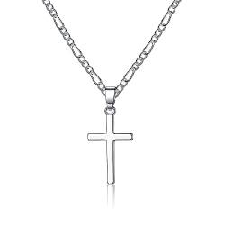 CERSLIMO Kreuz Kette Herren Damen, Kette mit Kreuz Silber Halskette Anhänger Kreuz für Mädchen Jungen Freund von CERSLIMO
